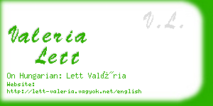 valeria lett business card